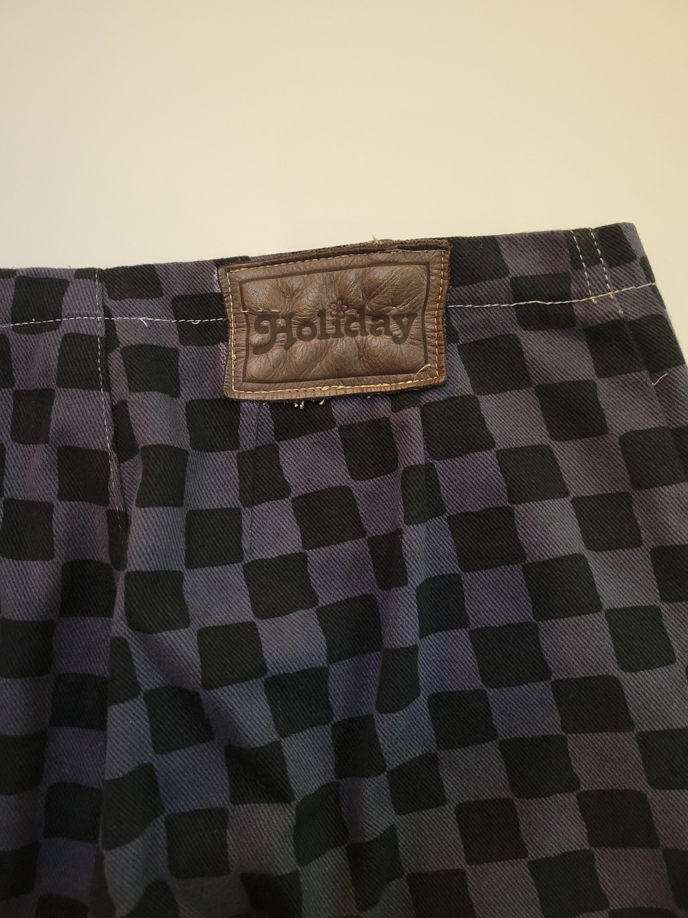 Holiday By Emma Mulholland - Kokomo Pant- Sz S- Custom Navy/ Black Checker Pant - Picture 6 of 9